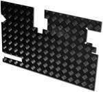 LR100B-3.B - Chequer Plate for Rear Door Casing for Defender 89-93 in Black 3mm Plate