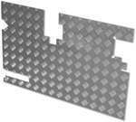 LR100S-3 - Chequer Plate for Rear Door Casing for Defender 89-93 Satin Finish in 3mm Plate