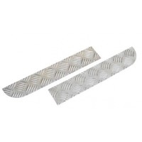 LR135 - Def Treadplate Bumper End Covers 2mm Silver