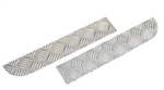 LR135.F - Chequer Plate Treadplate Bumper End Covers - For Defender