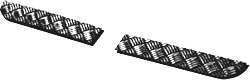 LR135B.B - Chequer Plate 90/110 Treadplate Bumper End Covers - For Defender Black 2mm