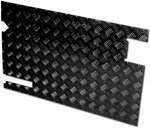LR152B-3.B - Fits Defender Safari Door Chequer Plate - Without Cutout for Wiper - 3mm Black