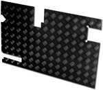 LR157B-3.B - For Defender Safari Door Chequer Plate - With 90mm Wiper Cut Out - 3mm Black