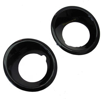 LR3F955-BLK - Front Fog Lamp Bezel Covers In Gloss Black for Discovery 3