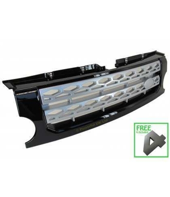 LR3G993-BS - Conversion Grille In Style of- In Black and Silver For Discovery 3 & Discovery 4