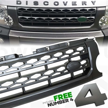 LR3G993-GLG - Conversion Grille In Style of - In Gloss Grey For Discovery 3 & Discovery 4