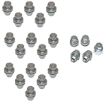 LR415KIT - Set of 16 Alloy Wheel Nuts and Locking Wheel Nut Set - For Range Rover L322 (from 2006), Range Rover Sport and Discovery 3 and 4