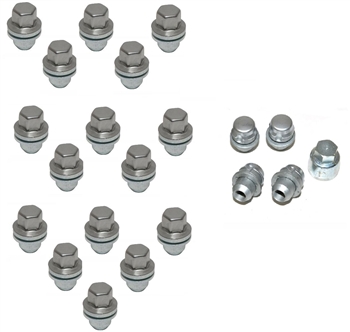 LR415KITO - OEM Set of 16 Alloy Wheel Nuts and Locking Wheel Nut Set - For Range Rover L322 (from 2006), Range Rover Sport and Discovery 3 and 4