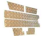 LR565 - Chequer Plate for Lower Outer Doors for Defender 90 in Natural Finish 2mm - 6 Piece Kit
