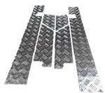 LR566 - Chequer Plate for Lower Outer Doors for Defender 110 - Four Door - In Natural Finish 2mm