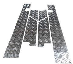 LR566 - Chequer Plate for Lower Outer Doors for Defender 110 - Four Door - In Natural Finish 2mm