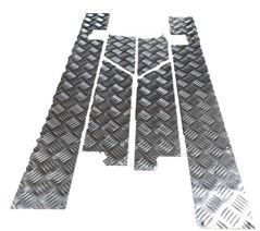 LR566-3 - Chequer Plate for Lower Outer Doors for Defender 110 - Four Door - In Natural Finish 3mm