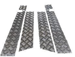 LR567 - Chequer Plate for Lower Outer Doors for Defender 110 - Two Door - In Natural Finish 2mm