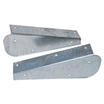 LR725G DA1187 - Paid Galvanised Rear Mudflap brackets for Defender 90