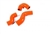 LR734 - TD5 Silicone Intercooler Hoses In Orange (Doesn't fit with ACE) For Discovery