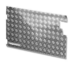 LR81-3 - Chequer Plate for Rear Door Casing for Defender 83-88 and Series Land Rover - No Wiper Hole - In Natural Finish 3mm