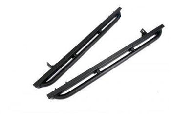 LRB811 - Pair Black Rock Slider with Tubes for Defender 110 83-16