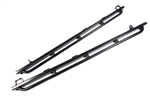 LRB830 - Pair Black Rock Sliders with Tubes for Defender 130 83-16