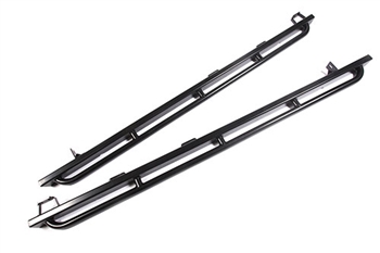 LRB830 - Pair Black Rock Sliders with Tubes for Defender 130 83-16