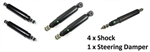 LRC1023 - Fits Defender Front and Rear Shock Absorbers with Steering Damper - Fits from 1983-1998