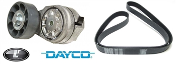 LRC1060 - Fan Belt and Fan Belt Tensioner for Defender and Discovery 300TDI from 1995 Onwards - Dayco Branded - OEM Equipment