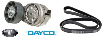 LRC1061 - Fan Belt and Fan Belt Tensioner for Defender and Discovery 300TDI up to 1995 Onwards - Dayco Branded - OEM Equipment