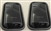 LRC1066 - Pair of Black Gloss Mirror Head for Land Rover Defender - With Glass and Rubber Surround