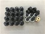 LRC1127 - Set of 16 Black Alloy Wheel Nut with Locking Nuts for Land Rover Defender - Full Vehicle Set