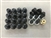 LRC1127KIT - Set of 16 Black Alloy Wheel Nut with Locking Nuts for Land Rover Defender - Full Vehicle Set