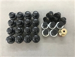 LRC1127KIT - Set of 16 Black Alloy Wheel Nut with Locking Nuts for Land Rover Defender - Full Vehicle Set