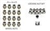 LRC1128.G - Set of 16 Alloy Wheel Nut with Locking Nuts for Land Rover Defender - Full Vehicle Set