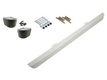 LRC1142 - Silver Front Bumper and End Cap Kit for Land Rover Defender - Comes Complete with Two End Caps, Clips and Fixings