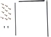 LRC1146 - Fits Defender Felt Window Channel Kit with Screws - Right or Left Hand - Land Rover Defender 90 and 110 Front Door From 1994 Onward