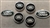 LRC1350 - Brand New Green and Silver Land Rover Badge Kit - Front and Rear Badge and 4 x Wheel Caps for Range Rover and Land Rover Vehicles