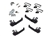 LRC1359 - Defender Front and Rear Door Handle Kit - Gloss Black - Fits Defender Push Button Doors - Single Ignition Key for all Doors and Ignition