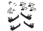 LRC1359 - Defender Front and Rear Door Handle Kit - Gloss Black - Fits Defender Push Button Doors - Single Ignition Key for all Doors and Ignition