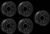 LRC1434 - Set of Five Steel Eight Spoke Wheel in Black - 16" x 7" - Will Fit For Defender, Discovery 1 and Range Rover Classic