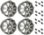 LRC1490 - Set of Four Stormer Alloy Wheels in Silver with 20 Chrome Wheel Nuts - 20 X 9.5 - For Range Rover Sport, Range Rover L322 and Discovery 3 & 4