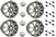 LRC1491 - Set of Four Stormer Alloy Wheels in Silver with 20 Chrome Wheel Nuts and 4 Wheel Caps - 20 X 9.5 - For Range Rover Sport, Range Rover L322 and Discovery 3 & 4