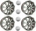 LRC1492 - Set of Four Stormer Alloy Wheels in Silver with 4 Wheel Caps - 20 X 9.5 - For Range Rover Sport, Range Rover L322 and Discovery 3 & 4