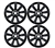 LRC1494 - Set of Four Stormer Alloy Wheels in Matt Black - 20 x 9.5 - For Range Rover Sport, Range Rover L322 and Discovery 3 & 4