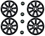 LRC1497 - Set of Four Stormer Alloy Wheels in Matt Black with 4 Wheel Caps - 20 X 9.5 - For Range Rover Sport, Range Rover L322 and Discovery 3 & 4