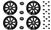 LRC1501 - Set of Four Stormer Alloy Wheels in Gloss Black with 20 Black Wheel Nuts and 4 Wheel Caps - 20 x 9.5 - For Range Rover Sport, Range Rover L322 and Discovery 3 & 4