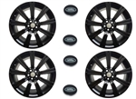 LRC1502 - Set of Four Stormer Alloy Wheels in Gloss Black with 4 Wheel Caps - 20 X 9.5 - For Range Rover Sport, Range Rover L322 and Discovery 3 & 4