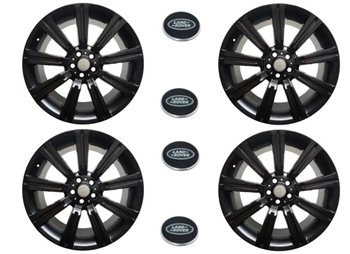LRC1502 - Set of Four Stormer Alloy Wheels in Gloss Black with 4 Wheel Caps - 20 X 9.5 - For Range Rover Sport, Range Rover L322 and Discovery 3 & 4