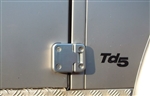 LRC1536 - Defender Aluminium Door Hinge Kit in Silver - For Defender 110 - Eight Piece Kit - Manufactured in UK By Croytec