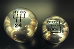 LRC1555 - Aluminium Gear Knob and Transfer Box Gear Knob With Black Engraving For Defender up to 1993 - LT77 Gearbox