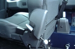 LRC1577 - Fits Defender Aluminium Seat Release Handles - Fits to Back of Rear Seats on Puma Defenders - Comes as a Pair