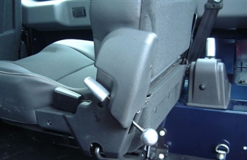 LRC1577 - Fits Defender Aluminium Seat Release Handles - Fits to Back of Rear Seats on Puma Defenders - Comes as a Pair