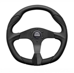 LRC1653-QUARK - Fits Defender Momo Steering Wheel - Quark Wheel in Black Air Leather - 350mm